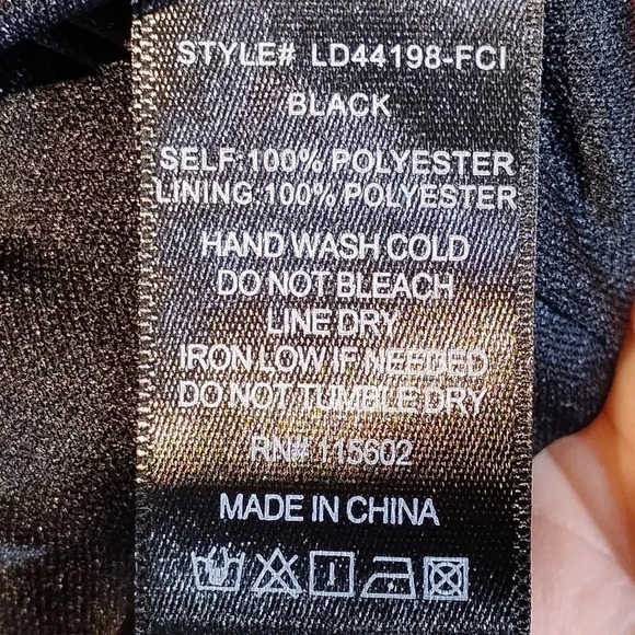 Lush NWT Ruched  Front Long Sleeve Mesh Dress in Black Size Small - Picture 10 of 14